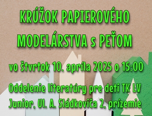 Krúžok papierového modelárstva s Peťom